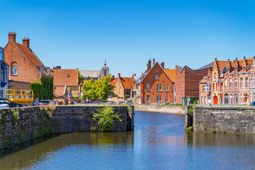 Obraz premium Beautiful city Bruges (Brugge) old town in Belgium, Europe