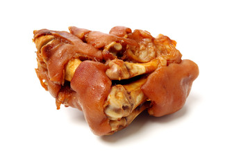 Sauce trotters on white background.