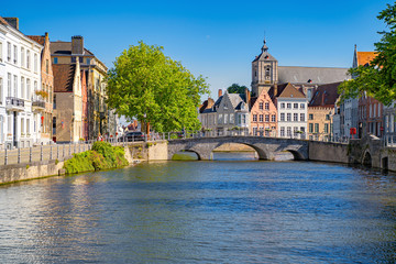 Beautiful city Bruges (Brugge) old town in Belgium, Europe