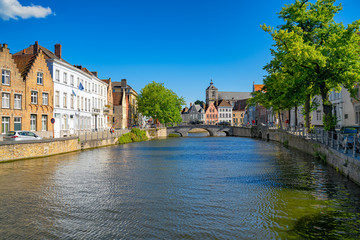 Beautiful city Bruges (Brugge) old town in Belgium, Europe