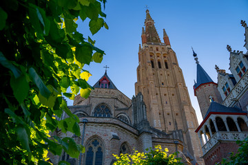 Beautiful city Bruges (Brugge) old town in Belgium, Europe