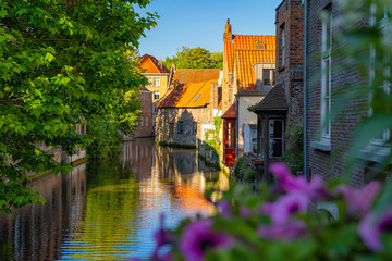 Beautiful city Bruges (Brugge) old town in Belgium, Europe