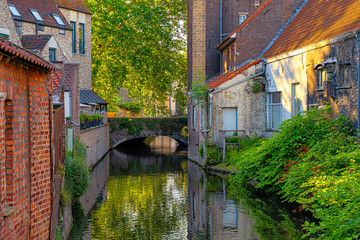 Beautiful city Bruges (Brugge) old town in Belgium, Europe