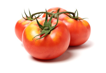 fresh tomato isolated on white background