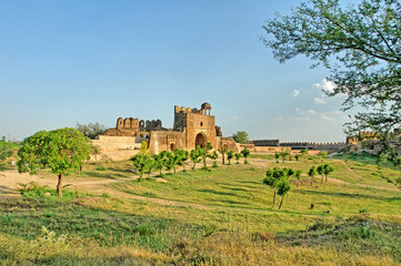 Fototapeta na wymiar Rohtas Fort - 16th-century fortress located near the city of Jhelum in the Pakistani province of Punjab.