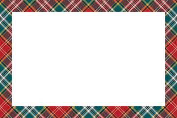 Rectangle borders and Frames vector. Border pattern geometric vintage frame design. Scottish tartan plaid fabric texture. Template for gift card, collage, scrapbook or photo album and portrait.