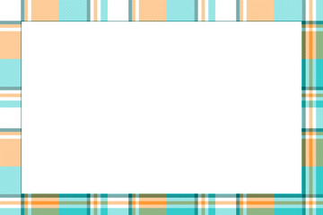 Naklejka premium Rectangle borders and Frames vector. Border pattern geometric vintage frame design. Scottish tartan plaid fabric texture. Template for gift card, collage, scrapbook or photo album and portrait.
