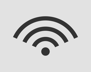 Free wi fi icon. Connection zone wifi vector symbol. Radio waves signal.