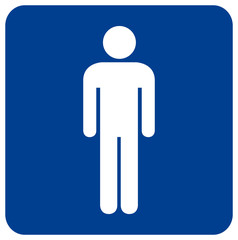 Toilet Male Symbol Sign, Vector Illustration, Isolate On White Background Label. EPS10