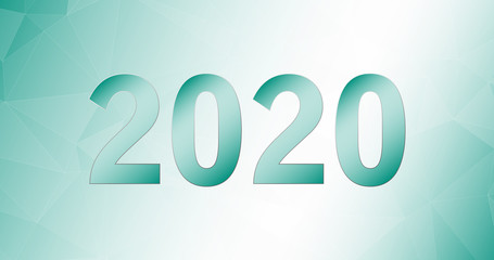 2020 illustration new year calendar card