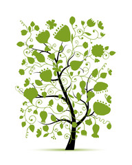 Obraz premium Art floral tree for your design