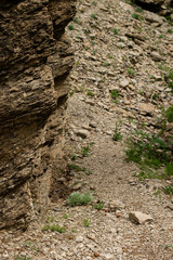 texture of the mountain. stone close up.