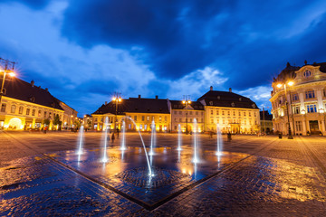 Fototapeta na wymiar The Great Square in Sibiu