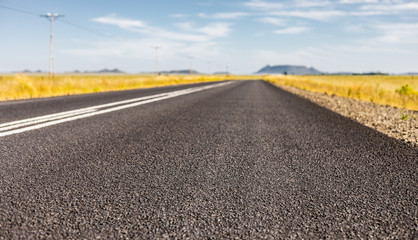 Naklejka premium View of an empty country highway road