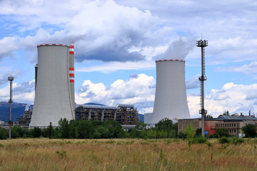 Fototapeta na wymiar Coal Fired Power Plant near Most, Czech republic