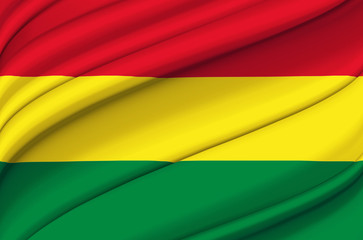 Obraz premium Bolivia waving flag illustration.