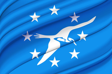 Corpus Christi Texas waving flag illustration.