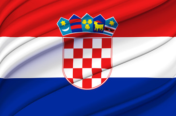 Croatia waving flag illustration.