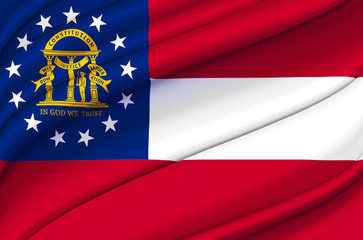 Georgia waving flag illustration.