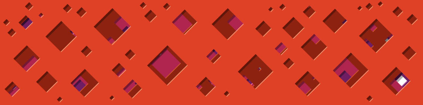 Abstract Generative Art color distributed square holes background illustration