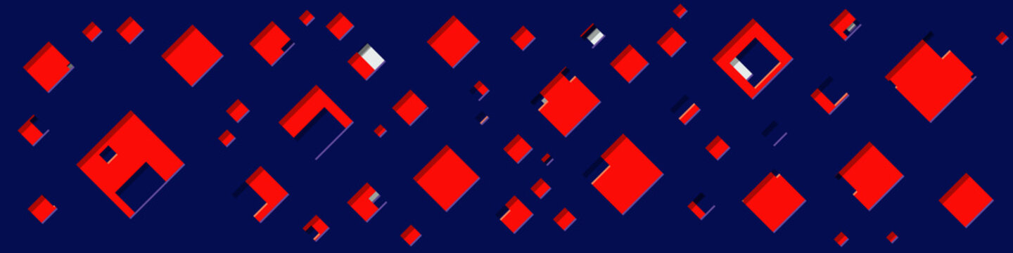 Abstract Generative Art color distributed square holes background illustration