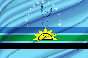 Monagas waving flag illustration.