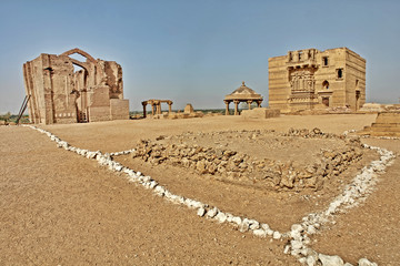 Makli Necropolis  -  one of the largest funerary sites in the world, near the city of Thatta, in Pakistan. © robnaw