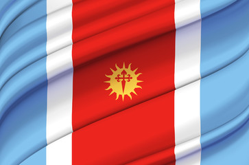 Santiago Del Estero waving flag illustration.