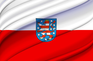 Thuringia waving flag illustration.
