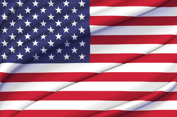 United States waving flag illustration.