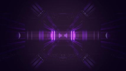 dark space scifi tunnel background with abstract texture background 3d illustration