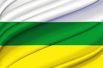 Zamora Chinchipe waving flag illustration.