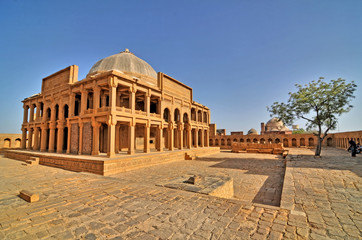Makli Necropolis  -  one of the largest funerary sites in the world, near the city of Thatta, in Pakistan.