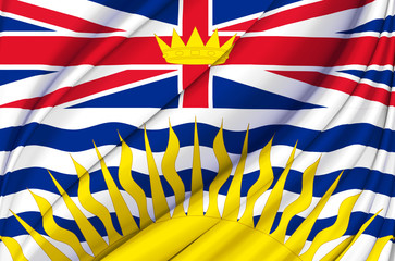 British Columbia waving flag illustration.