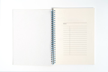yellow notebook on white background with clipping path - Image