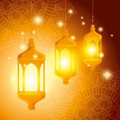 lamps design hanging with lights and mandalas