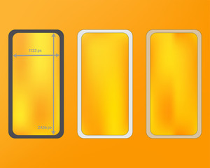 Mesh, yellow colored phone backgrounds kit.