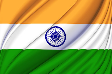 India waving flag illustration.