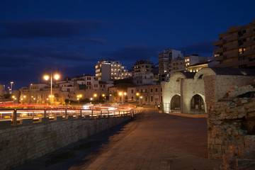Fototapeta premium City at night. Crete