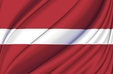 Latvia waving flag illustration.