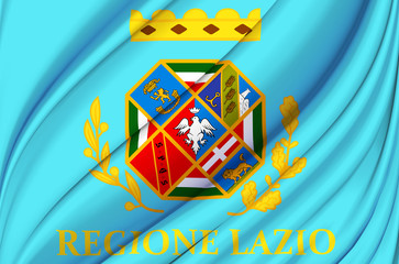 Lazio waving flag illustration.