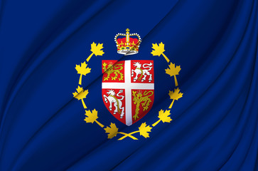 Lieutenant-Governor Of Newfoundland And Labrador waving flag illustration.