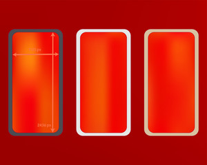 Mesh, red colored phone backgrounds kit.