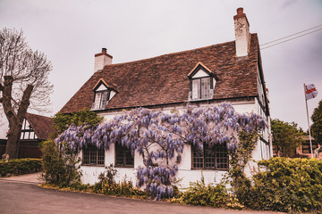 Shottery Village Stratford upon Avon, Warwickshire, England UK. Location of Ann Hathaways cottage (Wife of William Shakespeare)