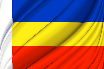 Obraz premium Rostov waving flag illustration.