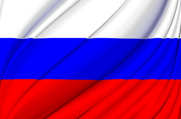 Russia waving flag illustration.