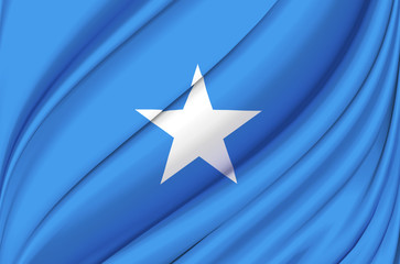 Somalia waving flag illustration.