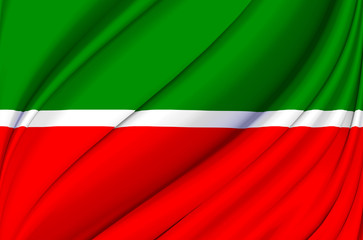 Tatarstan waving flag illustration.