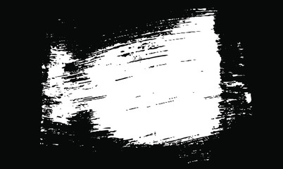 Vector brush sroke texture. Distressed uneven grunge background. Abstract distressed vector illustration. Overlay over any design to create interesting effect and depth. Black isolated on white. EPS10