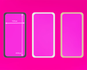 Mesh, pink colored phone backgrounds kit.